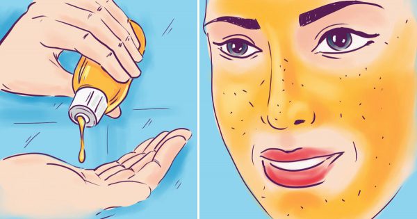 Gotea cinco gotas en tu mano y froto tu cara para borrar las huellas del tiempo despiadado