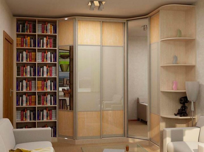 Armario de esquina para el dormitorio