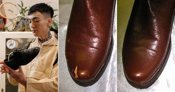 Pon un paño húmedo en el zapato justo en la tienda, así sabrás si el vendedor te está engañando descaradamente