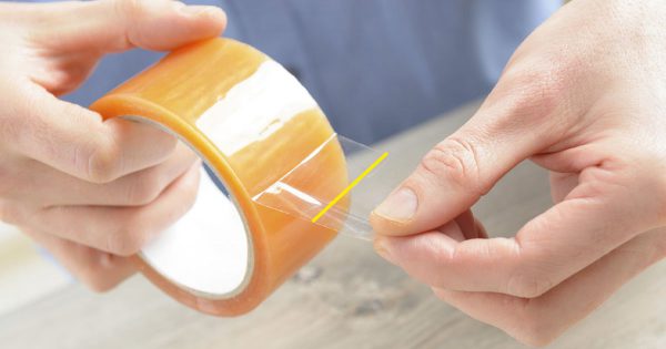 Instrucciones para arrancar la cinta adhesiva con las manos de forma suave y sencilla