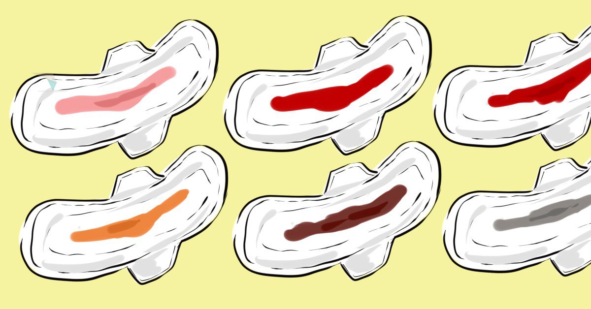Color de la sangre durante la menstruación