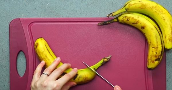 ¿Tienes plátanos de sobra en la nevera, y no sabes qué hacer con ellos? ¡Prueba este truco, y verás!