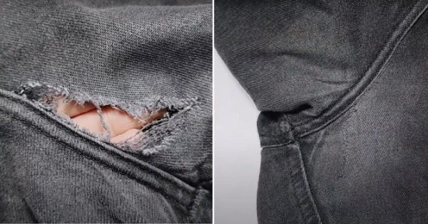 Cómo coser las entrepiernas de los jeans y esconder un lugar vergonzoso