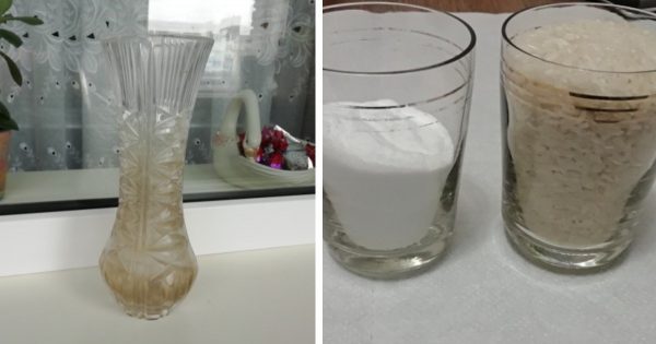 Cómo limpiar un jarrón de cristal de cuello estrecho