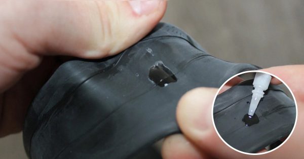 El método de diez minutos para pegar una cámara de bicicleta o un colchón de aire