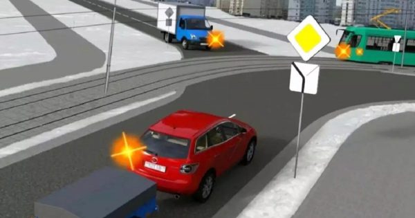 ¿Debe un coche rojo dejar pasar a un viejo tranvía?