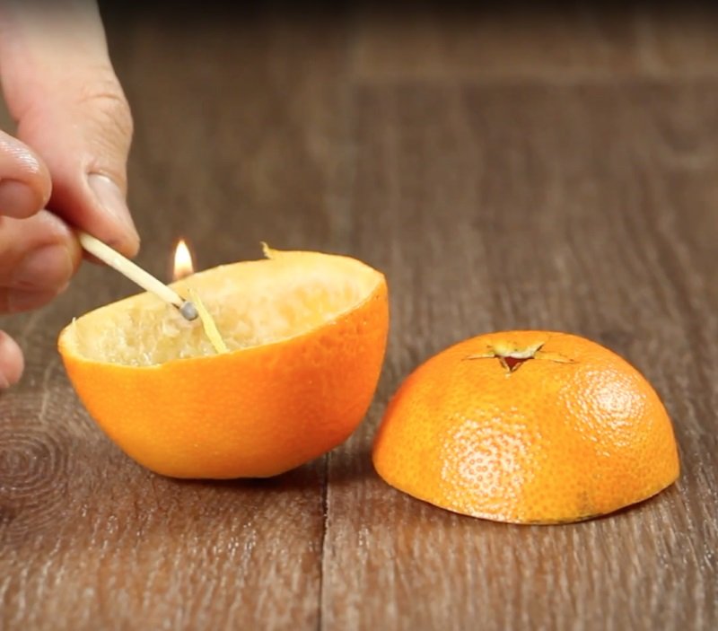 Decoración de mandarina