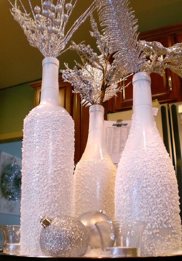 Decoraciones de botellas para Navidad