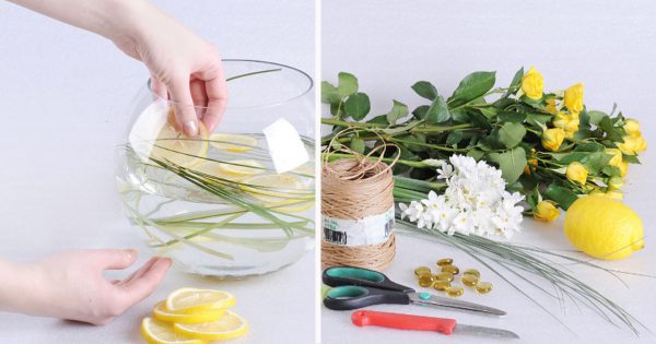 La diseñadora tomó un jarrón de cristal y unas cuantas flores… Nadie esperaba tal resultado…