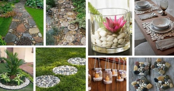11 ideas maravillosas de decoración con guijarros: ¡Es imposible apartar la mirada!