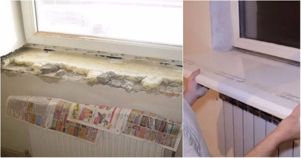 Cómo lidiar con un viejo alféizar de la ventana en la cocina Cómo lidiar con un viejo alféizar de la ventana en la cocina