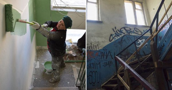 Los vecinos del edificio estaban cansados del feo aspecto del vestíbulo y decidieron transformarlo; el resultado del trabajo en equipo sorprendió a todos