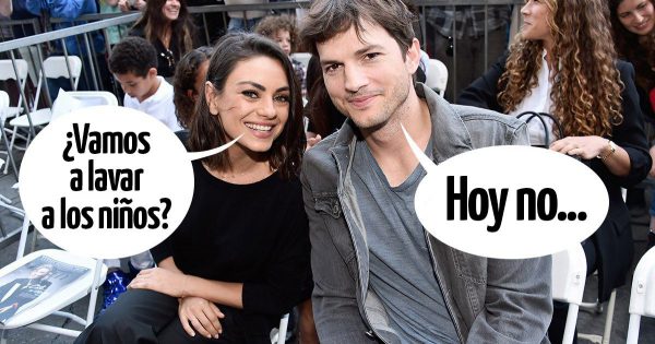 Por qué Ashton Kutcher y Mila Kunis no lavan a sus hijos todos los días