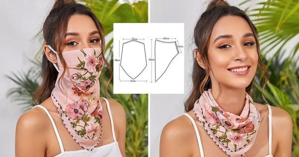 Como hacer una bufanda-mascarilla con diadema para el verano