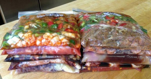 Mezcla congelada de verduras.