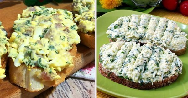 Colección de recetas de pastas para untar el sándwich