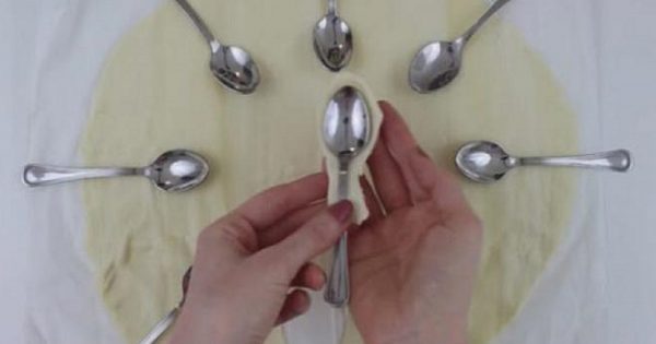 Tengo masa de hojaldre y una cuchara. ¿Qué puedo hacer? ¡Ya sé!  ¡Un resultado impresionante!