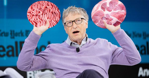 Bill Gates rechazando la carne de res