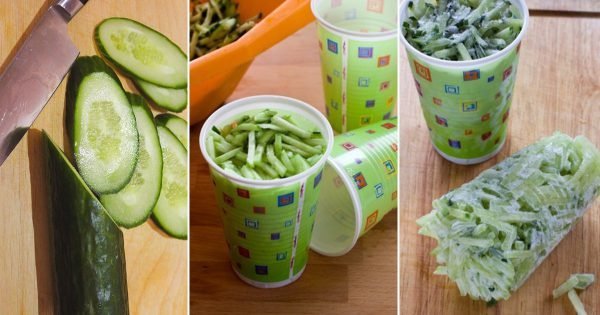 ¿Por qué debemos cortar los pepinos en cubos pequeños, y congelar?