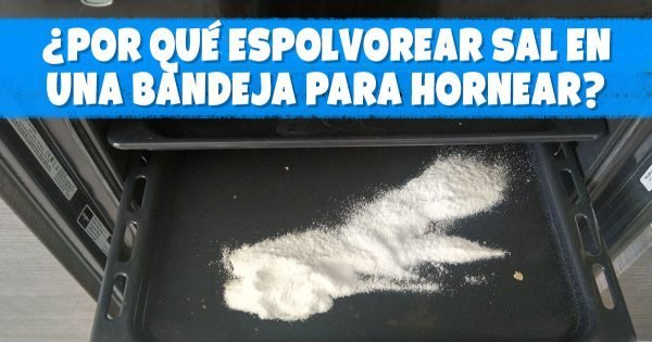 La abuela enseñó que siempre debes poner una bandeja para hornear con sal en el horno.
